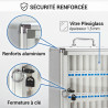 Coffret Armoire rangement 48 téléphones portable Serrure Alu Vitré