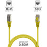 Câble Réseau Ethernet RJ45 Cat 5e FTP blindé Jaune 0,50m