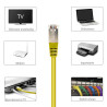 Câble Réseau Ethernet RJ45 Cat 5e FTP blindé Jaune 0,50m