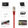 Câble Réseau Ethernet RJ45 Cat 5e FTP blindé Rouge 0,50m