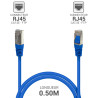 Câble Réseau Ethernet RJ45 Cat 5e FTP blindé Bleu 0,50m