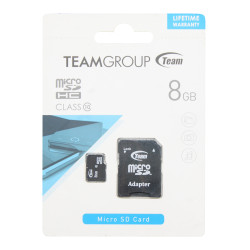 Carte mémoire microSDHC 8 Go Class10 avec adaptateur Team Group