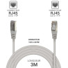 Câble réseau RJ45 Cat. 6 100% cuivre blindé FTP gris 3.00m