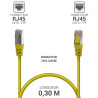 Câble réseau RJ45 Cat. 6 100% cuivre blindé FTP jaune 0.30m