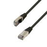 Câble réseau RJ45 Cat. 6 100% cuivre blindé FTP noir 0.30m