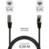 Câble réseau RJ45 Cat. 6 100% cuivre blindé FTP noir 0.50m