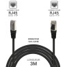 Câble réseau RJ45 Cat. 6 100% cuivre blindé FTP noir 3.00m