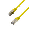 Câble réseau RJ45 Cat. 6 100% cuivre blindé FTP jaune 20.00m
