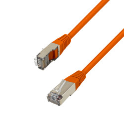 Câble réseau RJ45 Cat. 6 100% cuivre blindé FTP orange 1.00m