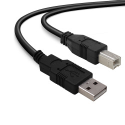 Cordon USB 2.0 A/B mâle-mâle high speed 1,00m noir-S