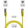 Câble réseau RJ45 Cat. 6 100% cuivre blindé FTP jaune 1.50m
