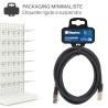 Câble réseau RJ45 Cat. 6A 100% cuivre S/FTP LSOH 3,00m Noir -S