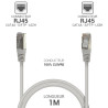 Câble réseau RJ45 Cat. 6a 100% cuivre S/FTP LSOH gris 1.00m
