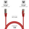 Câble réseau RJ45 Cat. 6a 100% cuivre S/FTP LSOH rouge 1.00m