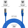 Câble réseau RJ45 Cat. 6a 100% cuivre S/FTP LSOH bleu 2.00m