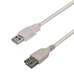 Rallonge USB 2.0 A/A mâle-femelle 5.00m gris
