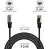 Câble réseau RJ45 Cat. 6a 100% cuivre S/FTP LSOH noir 10.00m