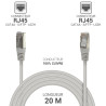 Câble réseau RJ45 Cat. 6a 100% cuivre S/FTP LSOH gris 20.00m