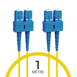 Jarretière optique monomode OS2 9/125 duplex Zipp jaune SC/SC 1.00m