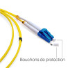 Jarretière optique monomode OS2 9/125 duplex Zipp jaune LC/LC 3.00m