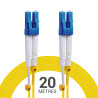 Jarretière optique monomode OS2 9/125 duplex Zipp jaune LC/LC 20.00m