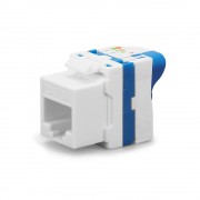 Embase Keystone courte RJ45 UTP Cat 6a FTP sans outil repérage coul