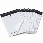 Enveloppe Plastique d'expédition blanche 120mic 15x20cm pack de 100