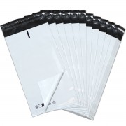 Enveloppe Plastique d'expédition blanche 120mic 17x30cm pack de 100