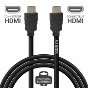 Câble HDMI 4K@60Hz 18Gbps Haute vitesse 2.0 HDMI, Contact Or 3.00m-S