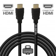 Câble HDMI 4K@60Hz 18Gbps Haute vitesse 2.0 HDMI, Contact Or 10.00m-S