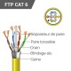 Câble multibrin FTP Cat. 6 jaune bobine de 100.00m