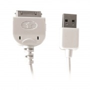Cordon pour iPhone 4 à USB 2.00m blanc emballage blister Waytex