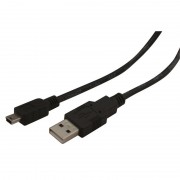 Cordon mini USB 5 pin mâle à USB 2.0 mâle 2.00m noir