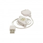 Cordon rétractable USB/Apple dock 30 points 0.80m blanc Waytex