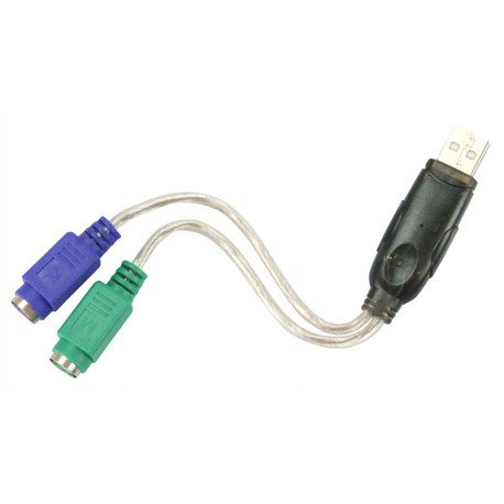 Adaptateur USB / 2 x PS/2 (minidin6) F pour clavier/souris emballage blister