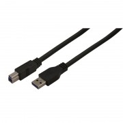 Cordon USB 3.0 haute vitesse A/B mâle-mâle 2.00m