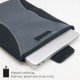 Enveloppe de protection néoprène noir et gris pour notebook 15" à 15.4"