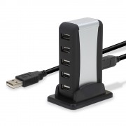 Hub USB 2.0 alimentation externe pose horizontale ou verticale 7 ports