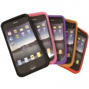 Coques silicone jeu de 2 pour iPhone 4 4S 1 noir et 1 couleur blister WAYTEX