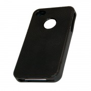 Coque silicone rigide noir pour iPhone 4 4S STK IP4TPUBLK