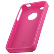 Coque silicone rigide rose pour iPhone 4 4S STK IP4TPUPK