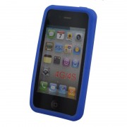 Coque silicone pour iPhone 4 4S Bleu Foncé Waytex