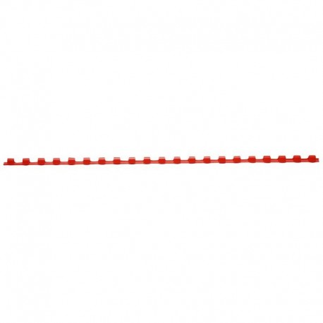 Anneaux plastique rouge 6mm pour 30 feuilles, Long 30cm, boîte de 100