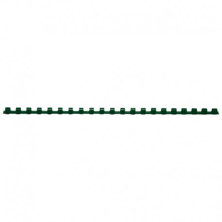 Anneaux plastique vert 8mm pour 40 feuilles, 21 anneaux, Long 30cm, boîte de 100