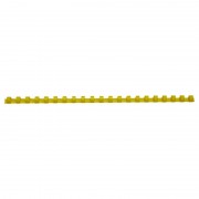 Anneaux plastique jaune 10mm pour 60 feuilles, 21 anneaux Long 30cm boîte de 100