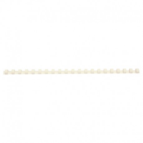 Anneaux plastique blanc 14mm, 21 boucles, 30cm pour 90 feuilles boîte de 100