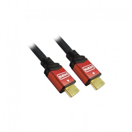 Cordon Haute Qualité HDMI 1.3 A/A 3.00m avec connecteurs Or et capôts Alu
