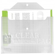 Pochettes à rabat avec fermeture, PVC transparent, sachet de 12