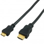 Cordon HDMI 1.4 A mâle / Mini HDMI C mâle connecteurs Or 1.50m