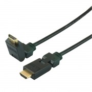 Cordon HDMI High Speed with Ethernet 1.4 A/A connecteurs Or articulés 1.50m